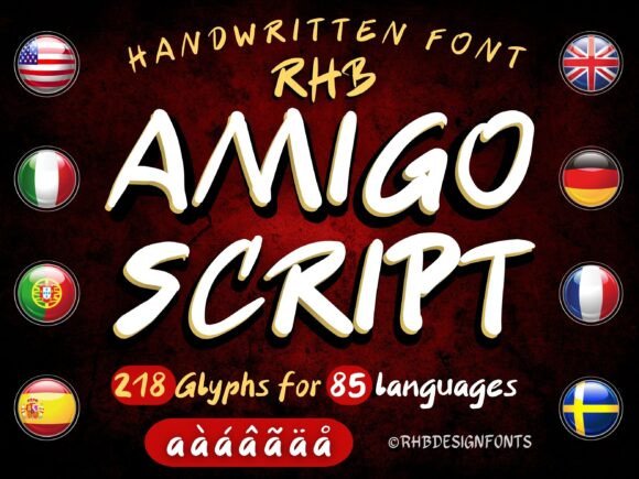 Amigo Script: A Handwritten Font for Creative Expression