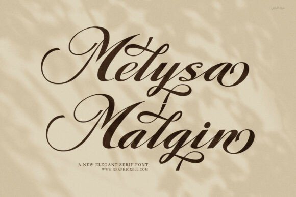 Melysa Malgin Calligraphy Script: A Timeless Font for Creative Projects