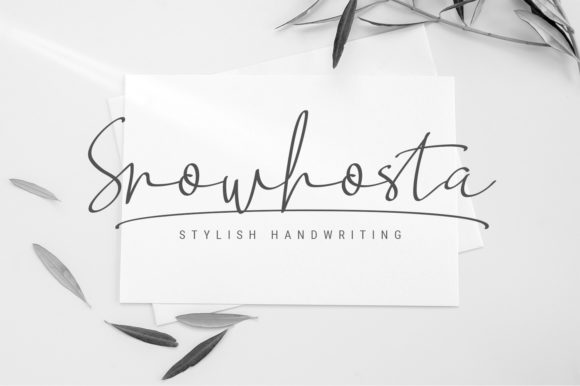 Snowhosta Script: A Cursive Font for Elegance and Creativity in Design Workflows